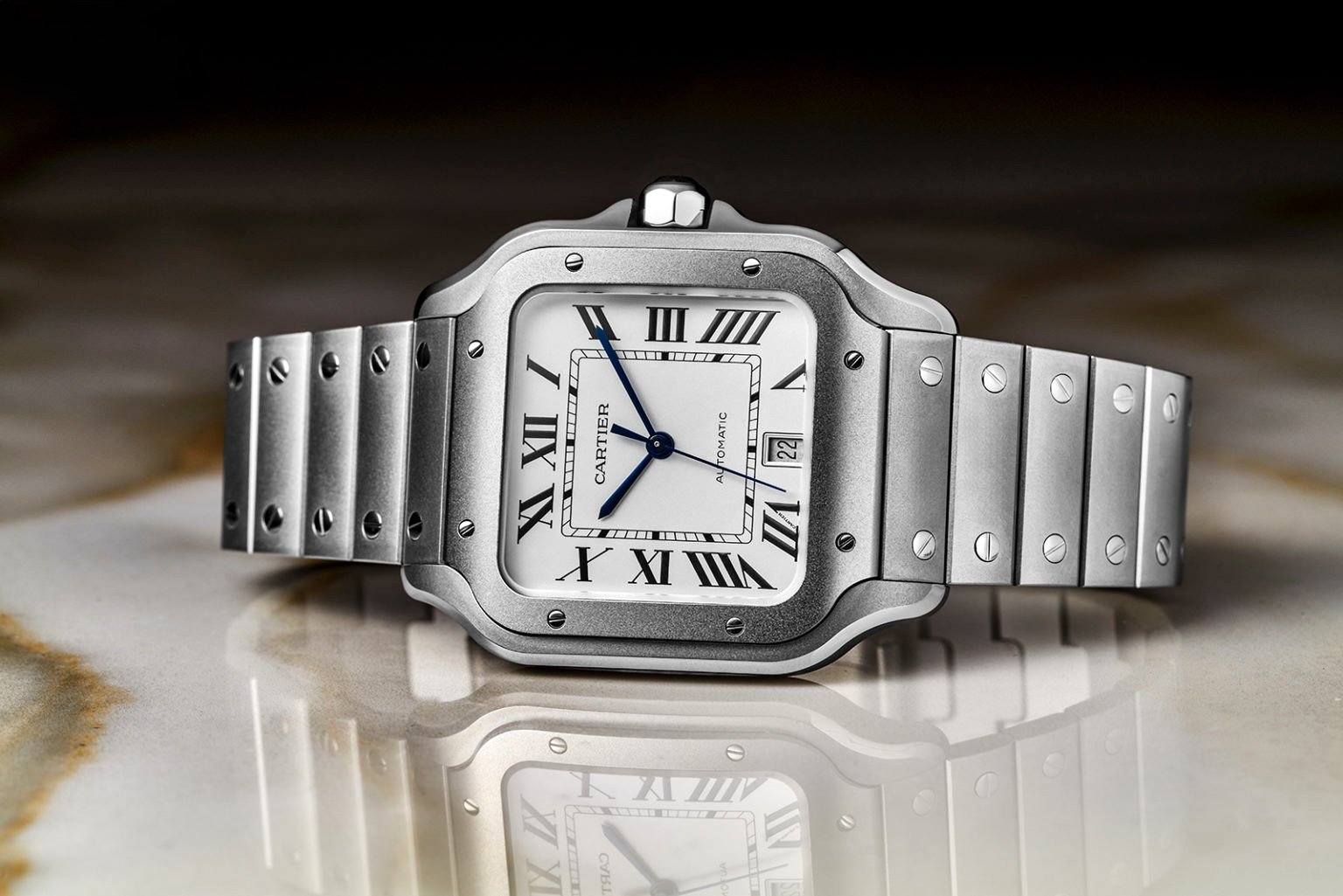 Cartier Santos stainless steel